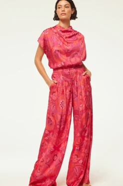 MISA Los Angeles LEMOR PANT Floracorsicafuchsia New