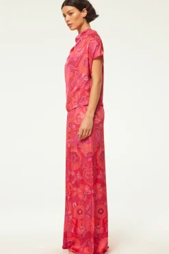 MISA Los Angeles LEMOR PANT Floracorsicafuchsia New