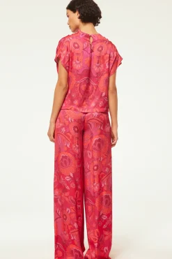 MISA Los Angeles LEMOR PANT Floracorsicafuchsia New