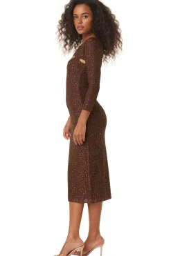 MISA Los Angeles LISETTE DRESS Chocolateshimmer Outlet