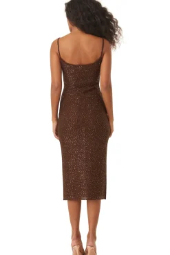MISA Los Angeles LISETTE DRESS Chocolateshimmer Outlet