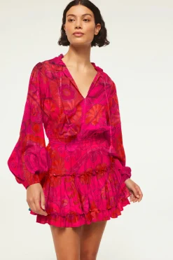 MISA Los Angeles LORENA DRESS Floracorsicafuchsia Sale