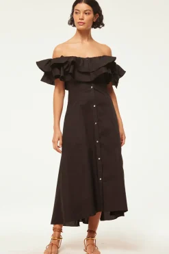 MISA Los Angeles LORETTA DRESS Blackpoplin Fashion