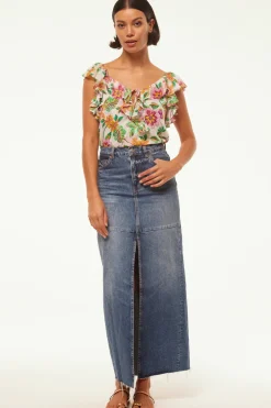 MISA Los Angeles LUCA TOP Floraexoticachiffon Discount