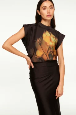 MISA Los Angeles LUCY TOP Yellowrosesatin Best