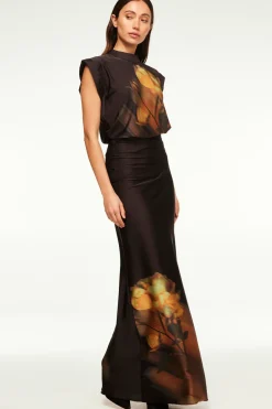 MISA Los Angeles LUCY TOP Yellowrosesatin Best