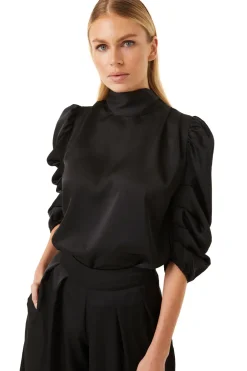 MISA Los Angeles LUELLA TOP Blacksatin Best