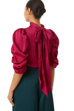 MISA Los Angeles LUELLA TOP Fuchsiasatin Fashion