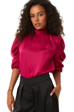 MISA Los Angeles LUELLA TOP Fuchsiasatin Fashion