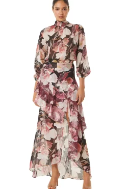 MISA Los Angeles LULU TOP Floratropicalblack Best