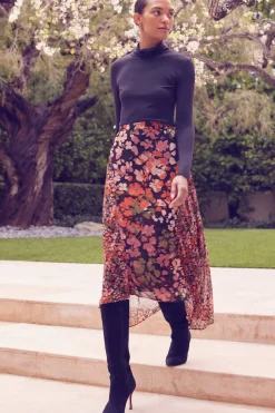MISA Los Angeles MARAL SKIRT Autumnfloramix Outlet