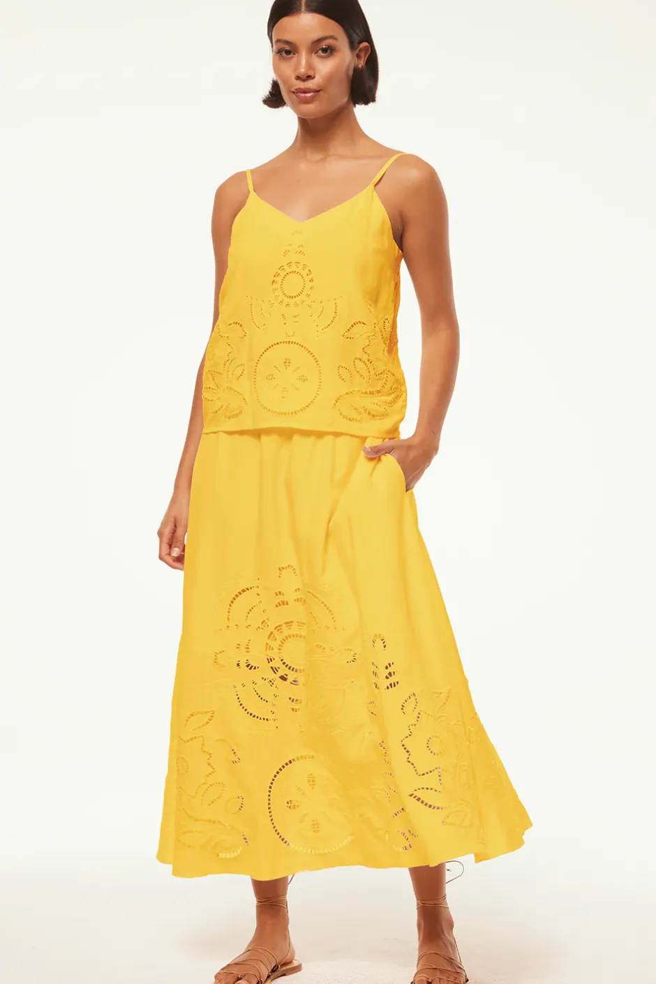 MISA Los Angeles MARCELA TOP Canaryeyelet New