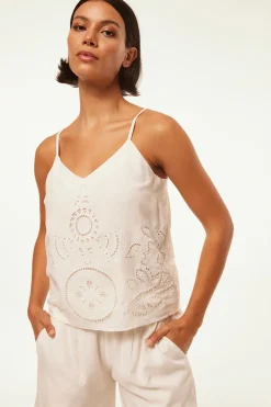 MISA Los Angeles MARCELA TOP Whiteeyelet Fashion