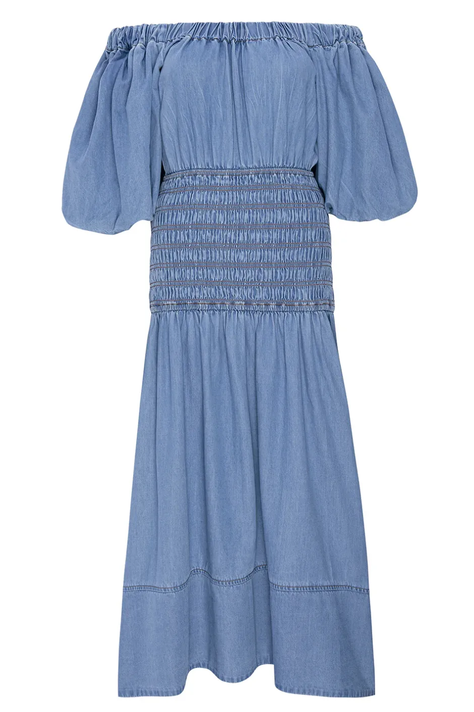 MISA Los Angeles MARILOU DRESS Bluechambray Sale