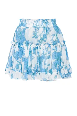 MISA Los Angeles MARION SKIRT Turquoiseflorachiffon Best
