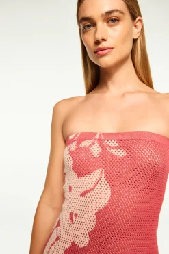 MISA Los Angeles MATTI DRESS Pinkhibiscusfloral Sale