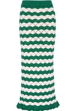 MISA Los Angeles MELINA SKIRT Emeraldstripe Clearance
