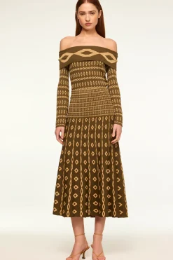 MISA Los Angeles MILANI SKIRT Olivegeostripe Online