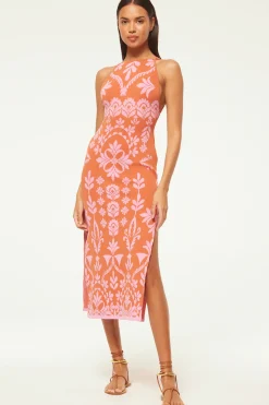 MISA Los Angeles MIRA DRESS Pinkflorasantiago Hot