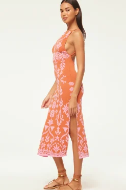 MISA Los Angeles MIRA DRESS Pinkflorasantiago Hot