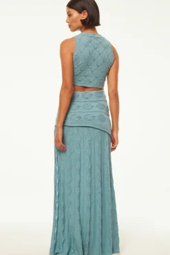 MISA Los Angeles NADIM SKIRT Blue New