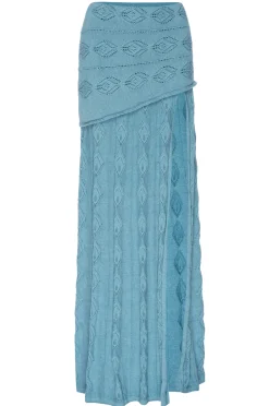 MISA Los Angeles NADIM SKIRT Blue New