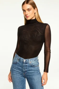 MISA Los Angeles NADJA MESH TOP Black Hot