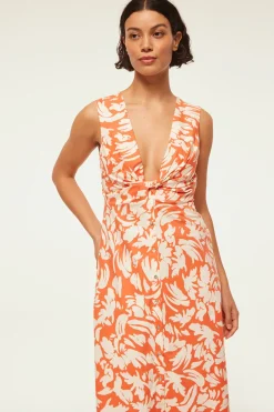 MISA Los Angeles NAJAH DRESS Patmostangerine Clearance