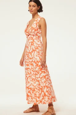 MISA Los Angeles NAJAH DRESS Patmostangerine Clearance