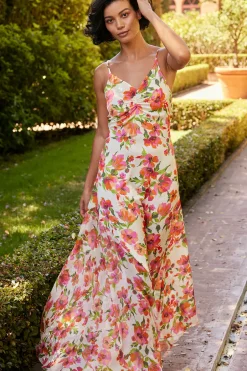 MISA Los Angeles NEGINE DRESS Palmareibloomsmix Discount