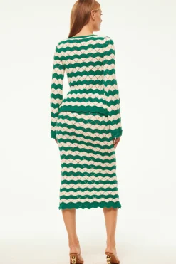 MISA Los Angeles NELLY CARDIGAN Emeraldstripe Outlet