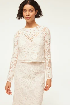 MISA Los Angeles OSCANA TOP Embroideredmesh Outlet