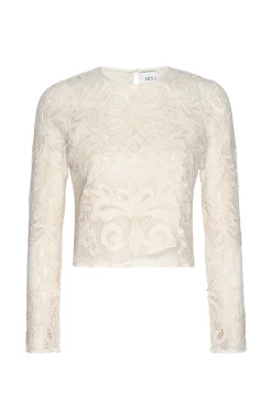 MISA Los Angeles OSCANA TOP Embroideredmesh Outlet