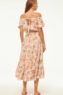 MISA Los Angeles PAOLA DRESS Persimmoncrinkle Outlet