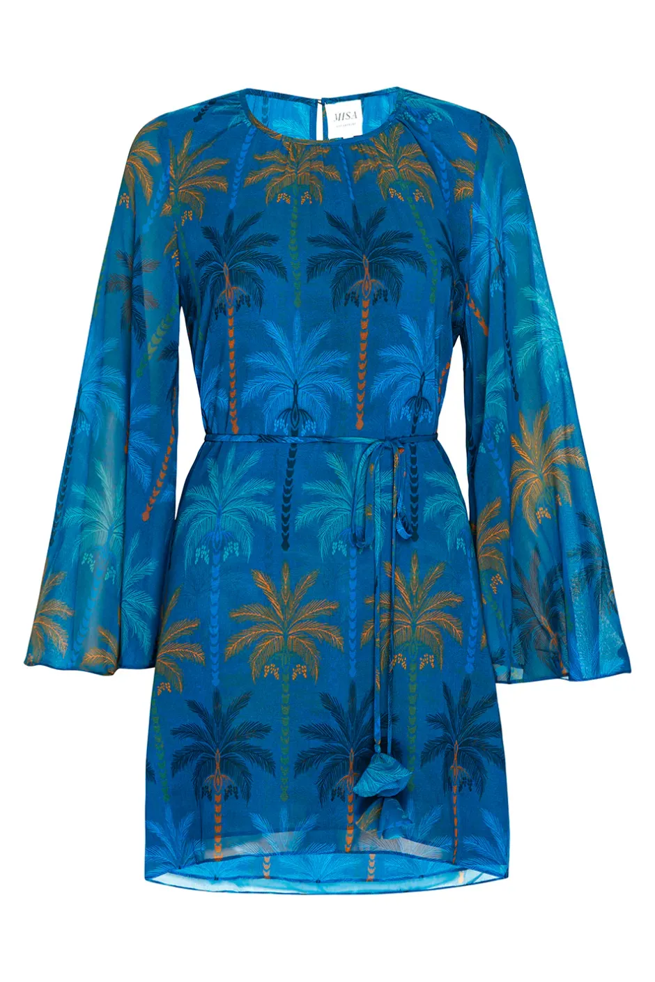 MISA Los Angeles PETRA DRESS Cobaltpalmschiffon Fashion