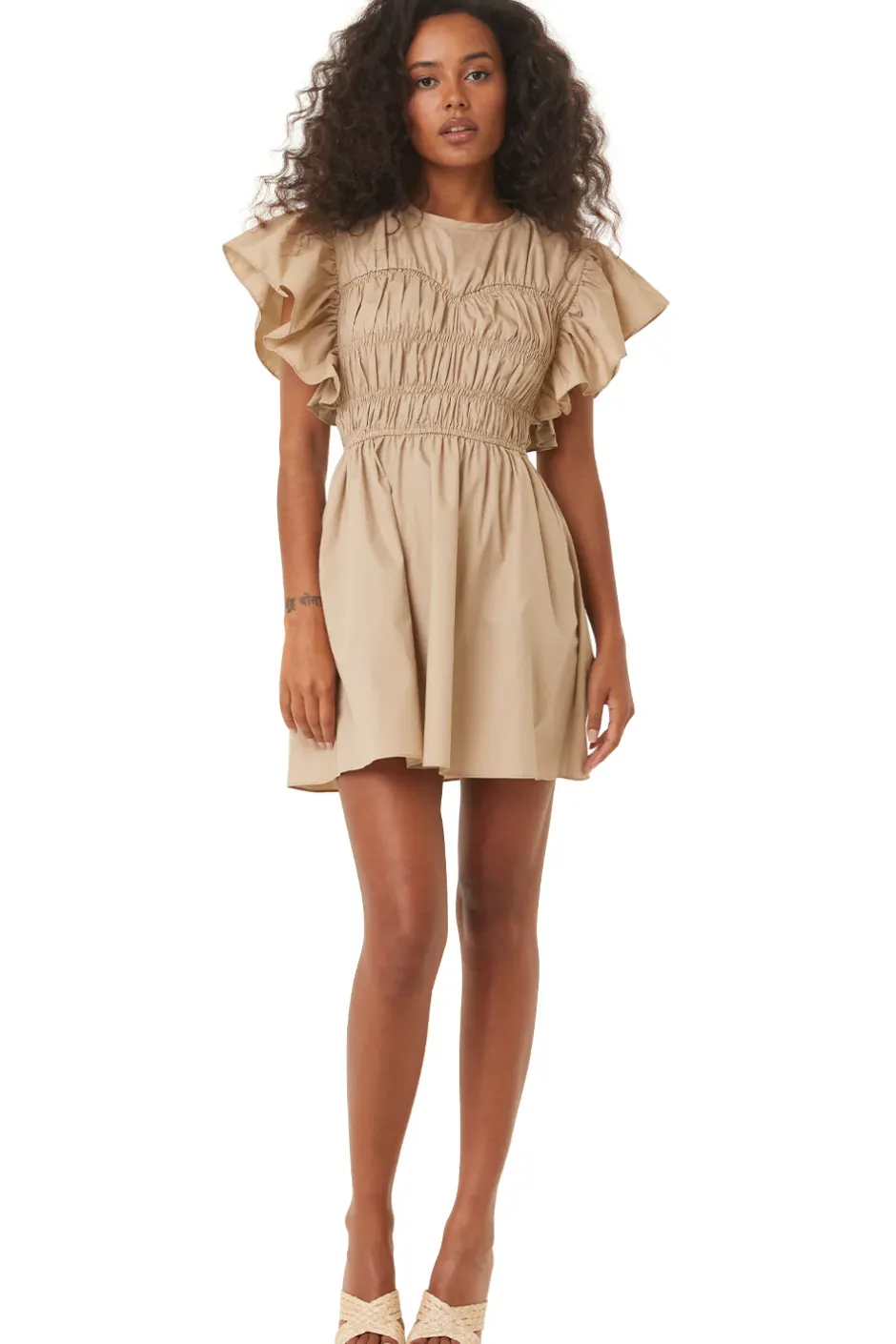 MISA Los Angeles RADHA DRESS Sandsolidpoplin Outlet