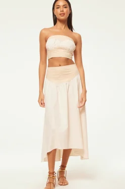 MISA Los Angeles RAMESH SKIRT Ivorylinenmix Hot