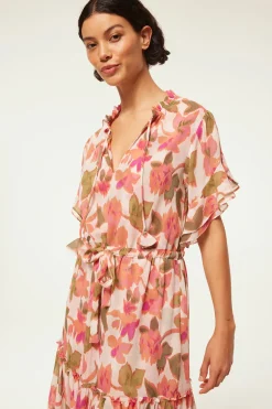 MISA Los Angeles RANJANA DRESS Sonoranflorachiffon New