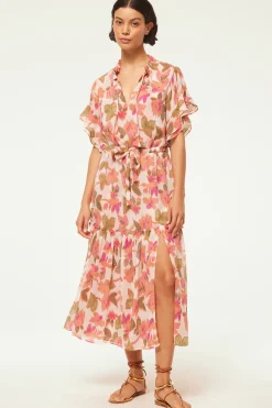 MISA Los Angeles RANJANA DRESS Sonoranflorachiffon New