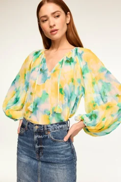 MISA Los Angeles RINA TOP Citronwatercolor Fashion