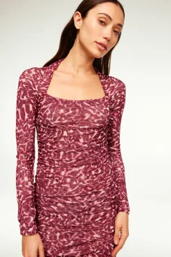 MISA Los Angeles RONDA DRESS Faunaabstractmesh Outlet