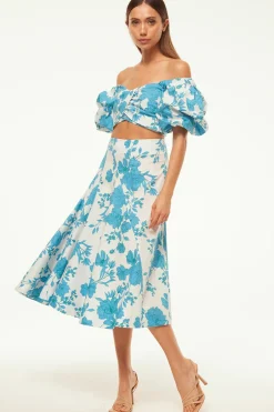 MISA Los Angeles RORI TOP Turquoiseflorapoplin Sale