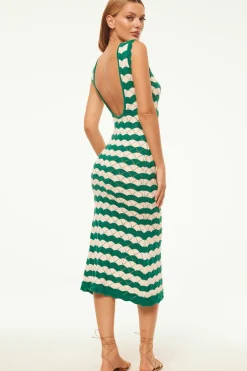 MISA Los Angeles ROSALBA DRESS Emeraldstripe Best