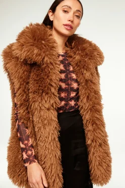 MISA Los Angeles RYLEIGH VEST Lattefauxfur Online