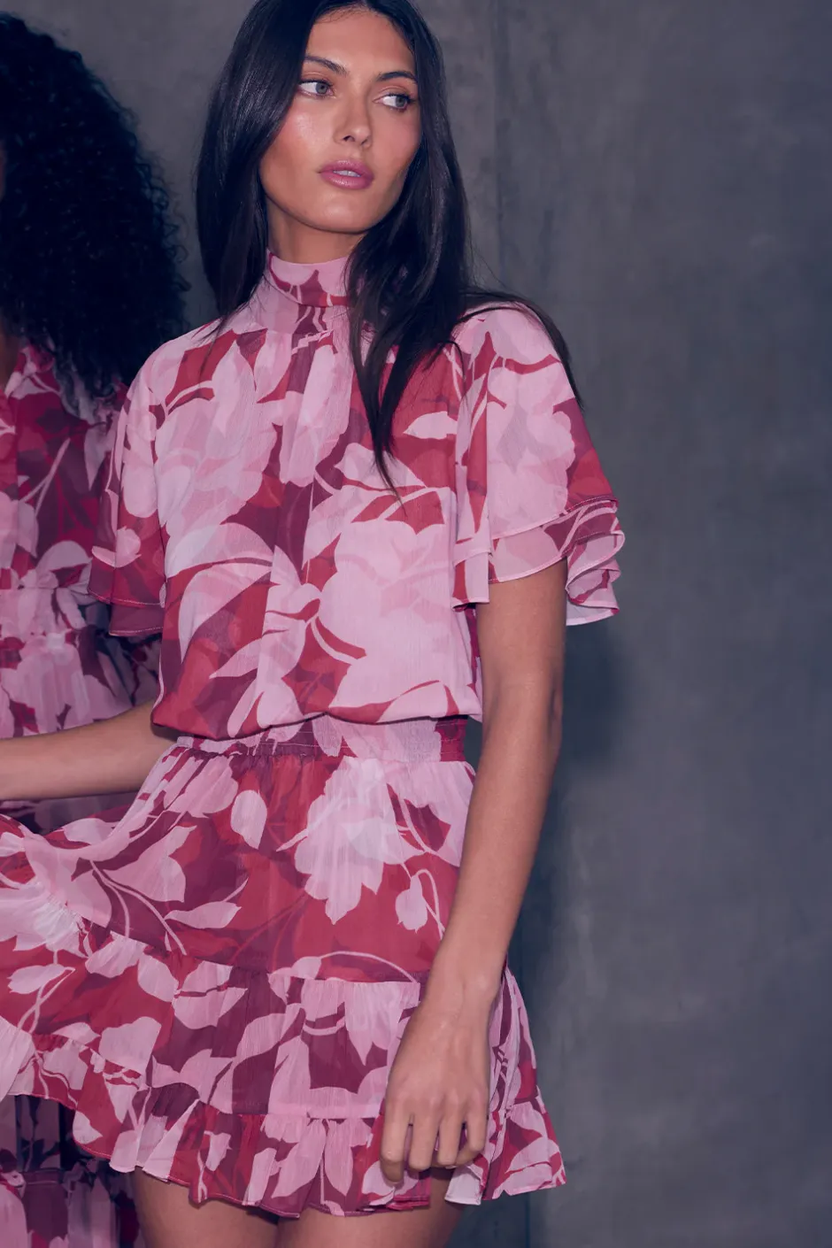 MISA Los Angeles SAFFIE DRESS Florarosada Clearance