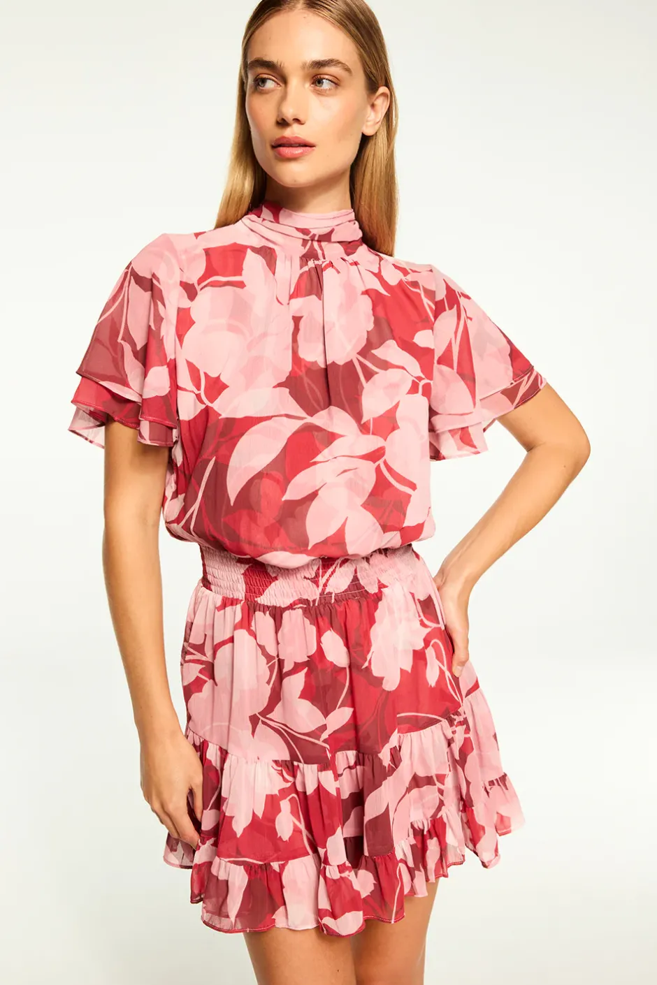 MISA Los Angeles SAFFIE DRESS Florarosada Clearance