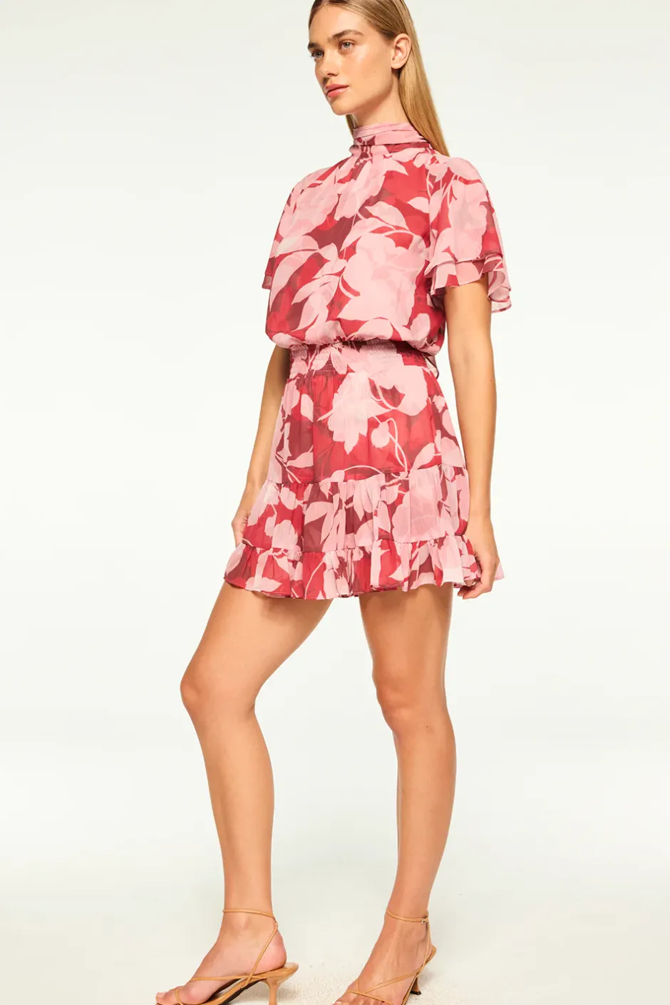 MISA Los Angeles SAFFIE DRESS Florarosada Clearance