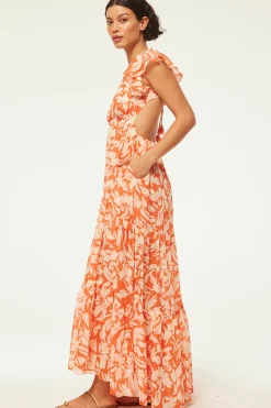 MISA Los Angeles SEPTIMA DRESS Patmostangerine Fashion