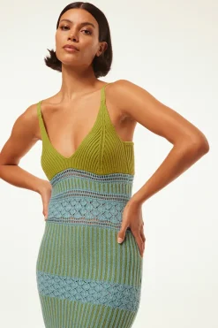 MISA Los Angeles SEZEN DRESS Blue Fashion