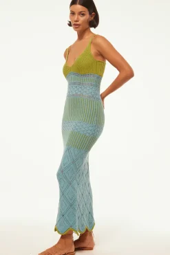 MISA Los Angeles SEZEN DRESS Blue Fashion